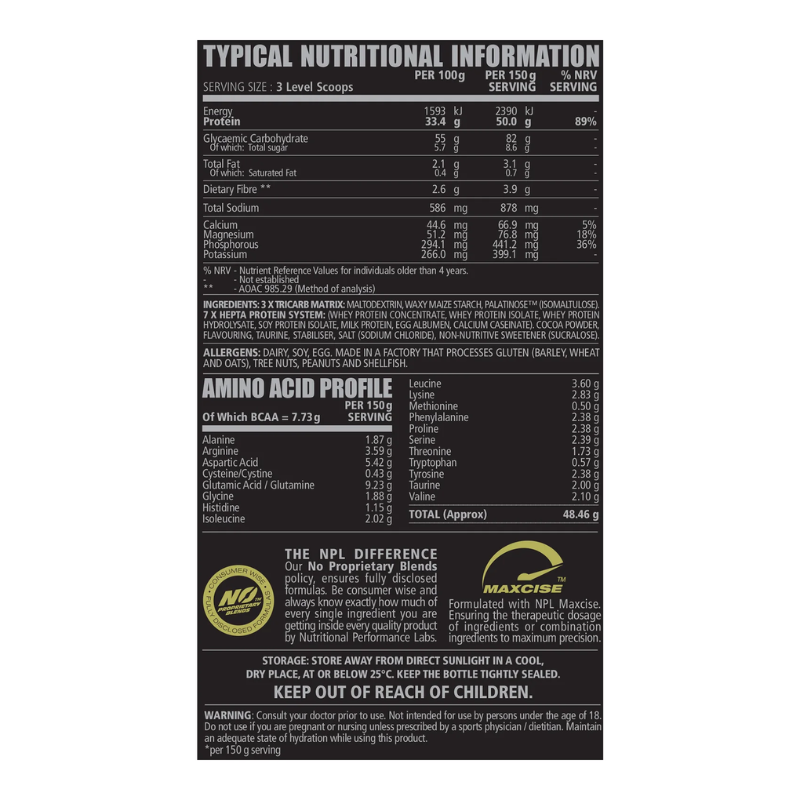 NPL Pro Gains Protein Powder 1kg Savage Society