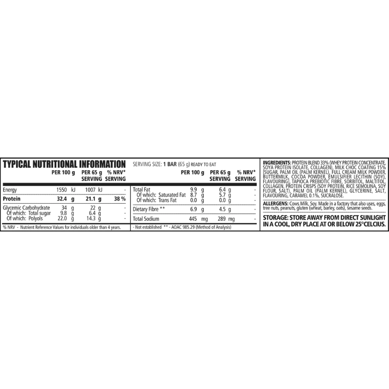 NPL 21 Protein Bars - 12 x 65g Bars
